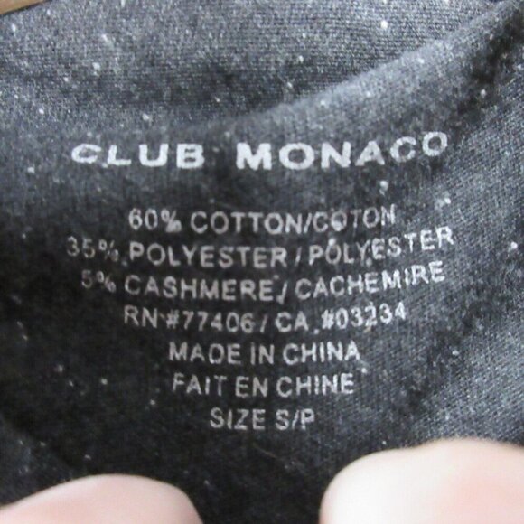 Club Monaco Womens Turtle Neck Top Long Sleeve Wool Julie Blue Minimalist S 134 - Picture 3 of 9